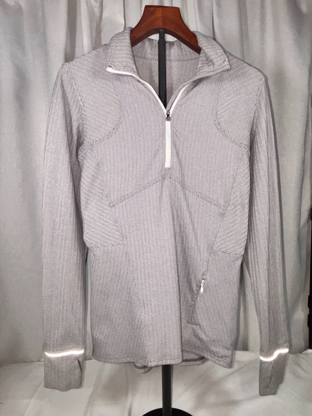 Lululemon Kanto Catch Me 1/2 Zip Heathered Herringbone Pullover - Size 8